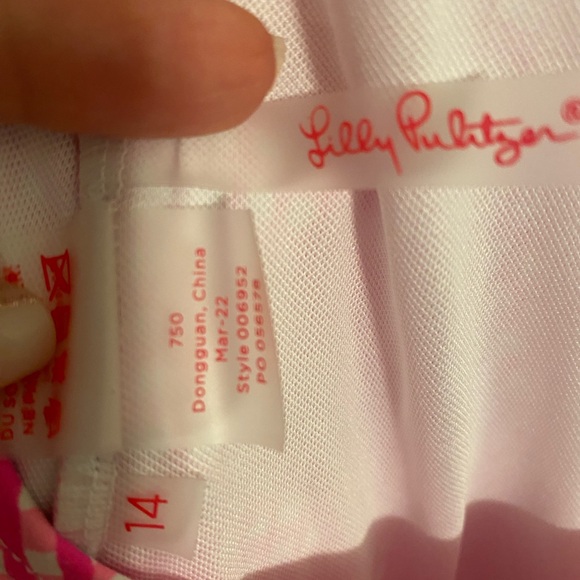 Lilly Pulitzer Layne Along the Same Lines Pink Checkered One-Piece Swimsuit - Picture 5 of 5